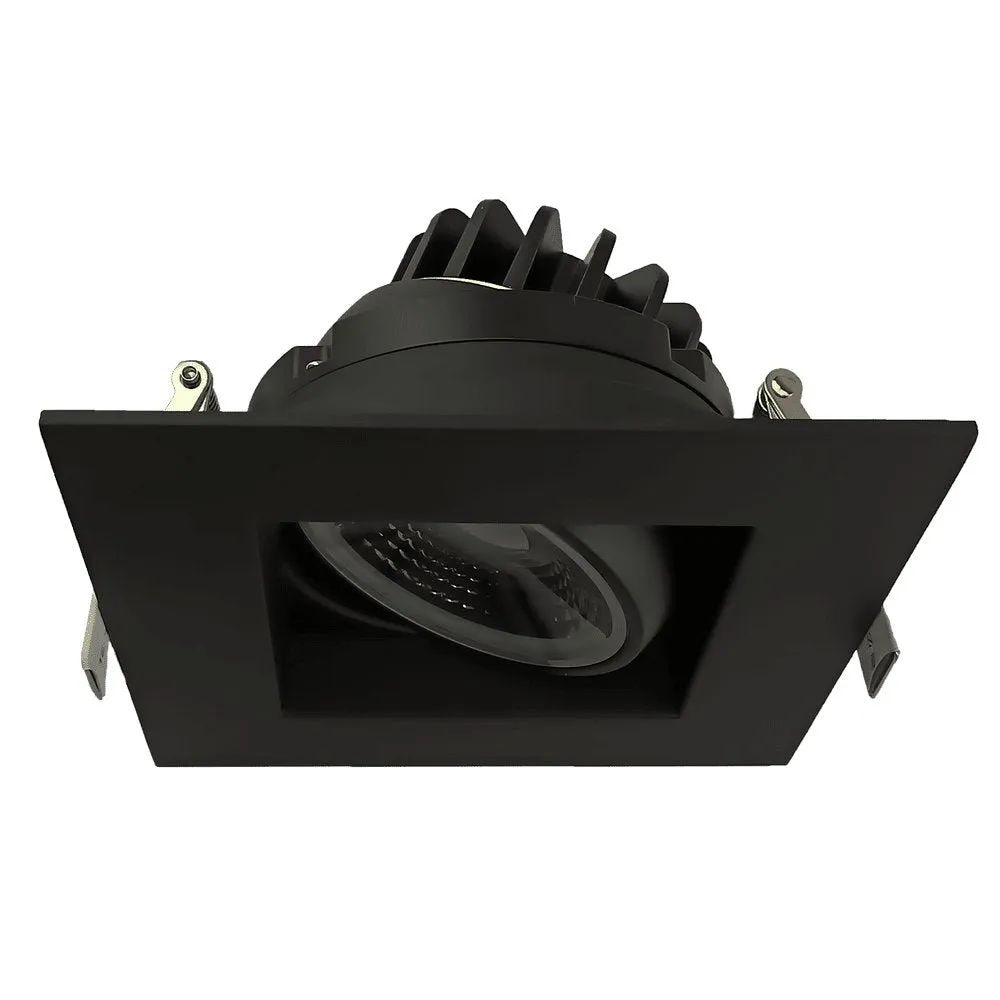 Goodlite G-48367 14W LED 4" Square Gimbaled Downlight Selectable CCT Black