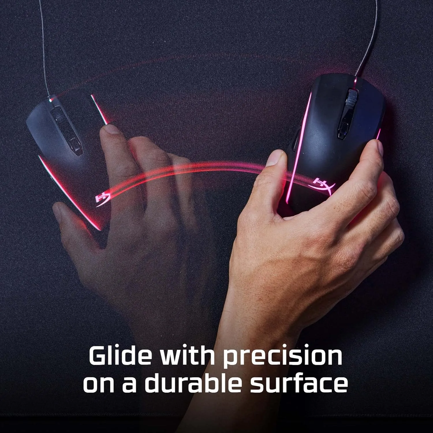 HyperX Pulsefire Gaming Mouse Pad Precise Cloth Surface, Anti-Fray Stitching, Non-Slip Rubber Base, Desk Mat Black