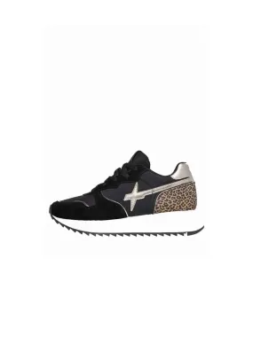 Jet W Suede Nylon Animalier - Black Platinum