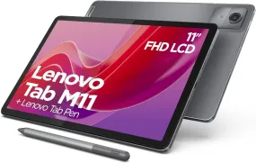 Lenovo Tab M11 11" Android Tablet, Full HD 128GB, 4GB RAM, Wi-Fi, Lenovo Pen, Luna Grey