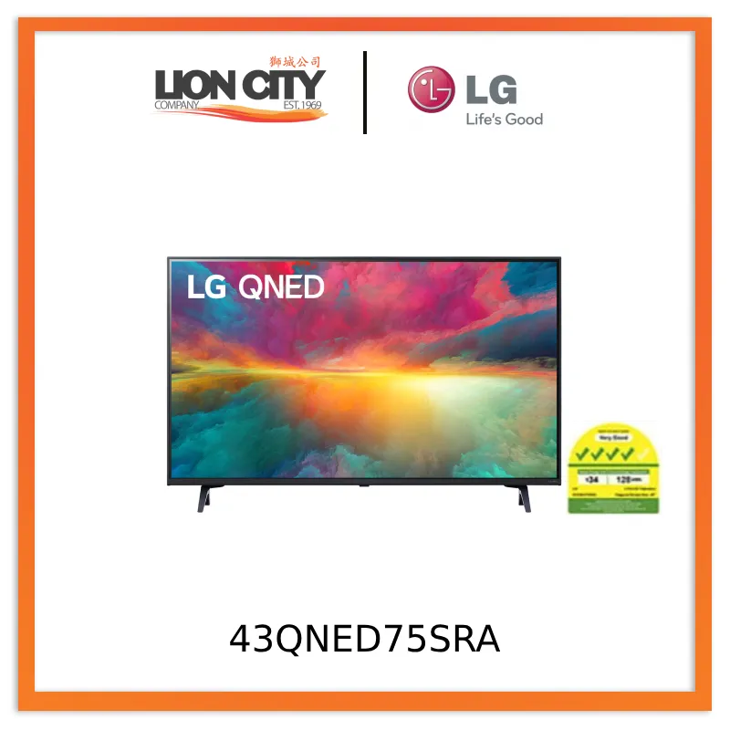 LG 43QNED75SRA QNED TV QNED75 43 inch 4K Smart TV 2023 Quantum dot Small TV wall design Ultra HD 4K resolution AI ThinQ