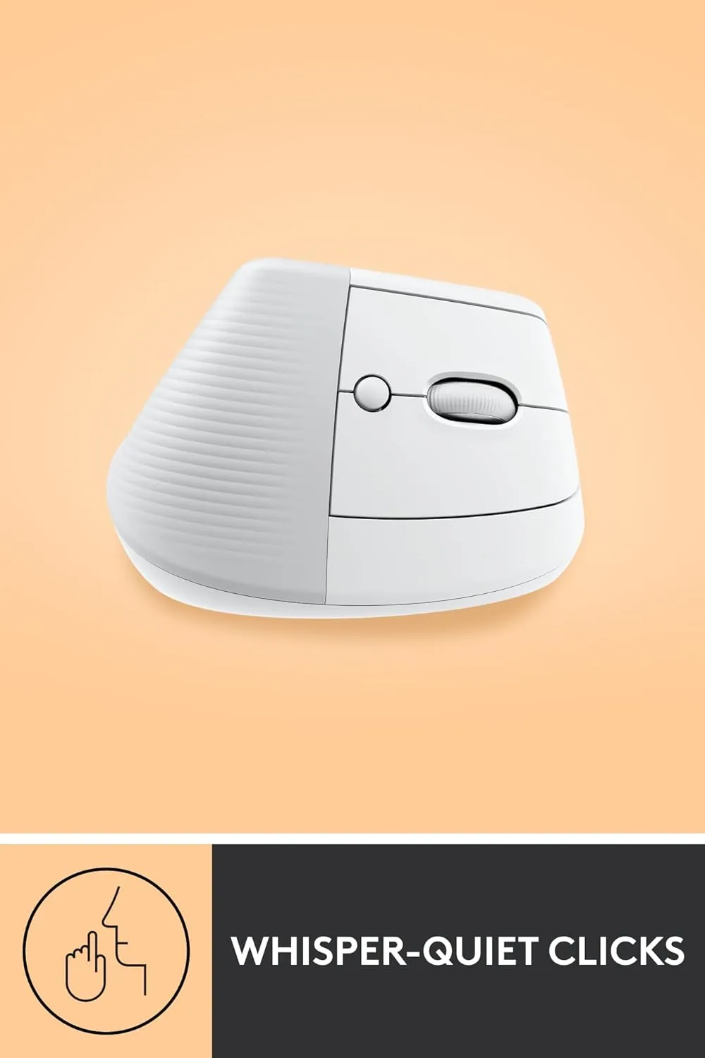 Logitech Lift for Mac Wireless Mouse 人體工學垂直滑鼠 - Pearl White 珍珠白色 910-006470 原裝行貨