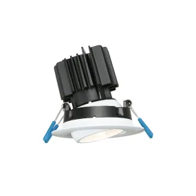 Lotus LED Lights LL3G-5CCT-HO-WH - 3 Inch Round Eyeball Gimbal LED Downlight - 11 Watt - High Output - 5CCT - White Trim