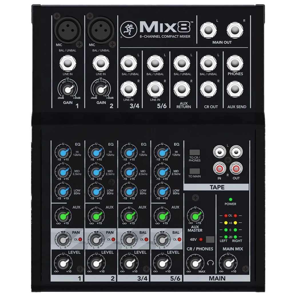 Mackie MIX8 8-Channel Compact Mixer