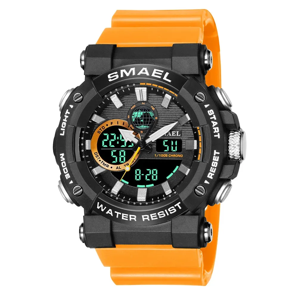 Men Watch SMAEL Sport Watches Waterproof Stopwatch Alarm Clock LED Light Quartz Digital Wristwatches 8048 Men's Watches Military