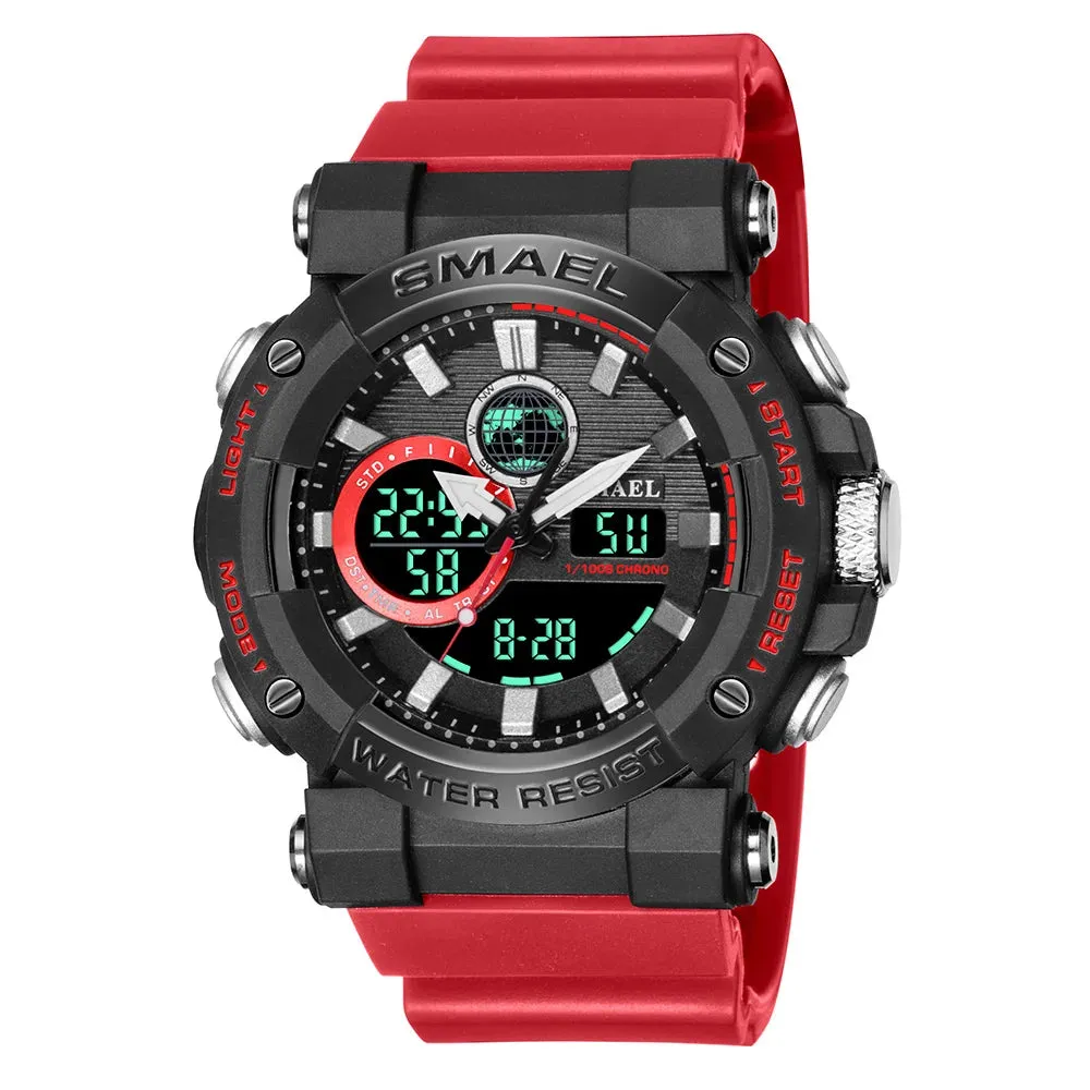 Men Watch SMAEL Sport Watches Waterproof Stopwatch Alarm Clock LED Light Quartz Digital Wristwatches 8048 Men's Watches Military