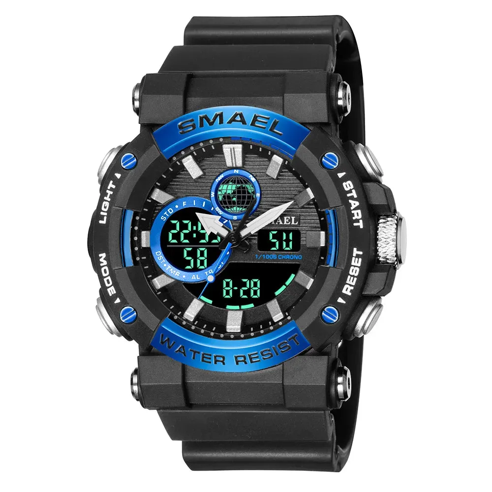 Men Watch SMAEL Sport Watches Waterproof Stopwatch Alarm Clock LED Light Quartz Digital Wristwatches 8048 Men's Watches Military