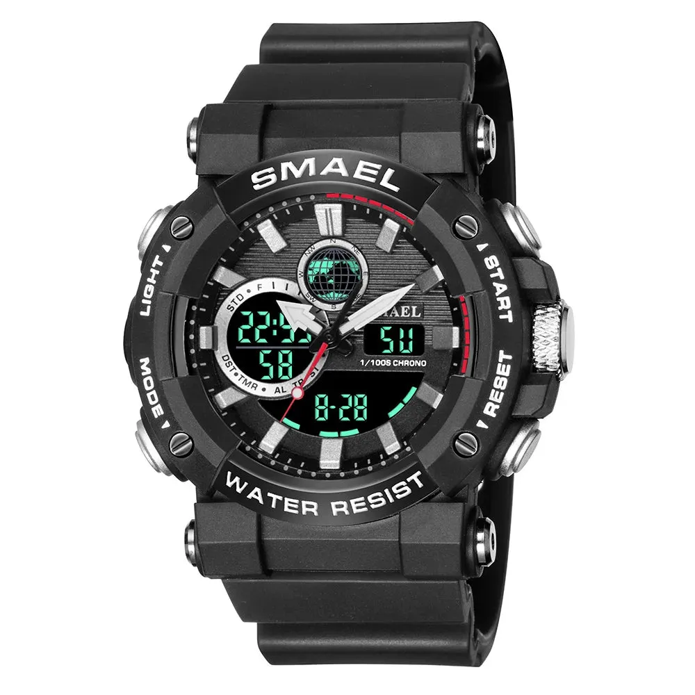 Men Watch SMAEL Sport Watches Waterproof Stopwatch Alarm Clock LED Light Quartz Digital Wristwatches 8048 Men's Watches Military