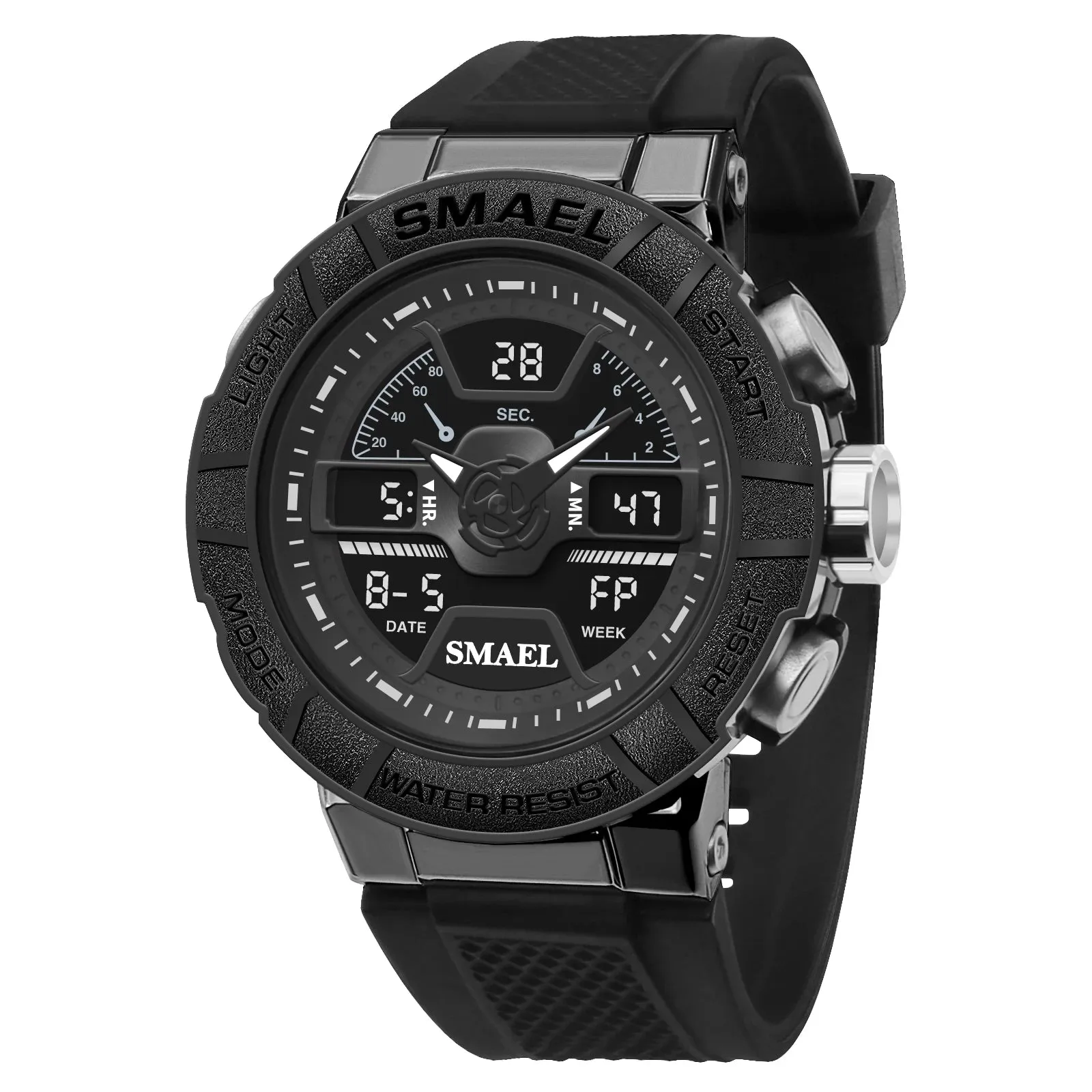 Men Watches 50m Waterproof Sports Quartz SMAEL Luxury Man Watch Brands Stopwatch LED Back Light 8067 Male Clock Wristwatches