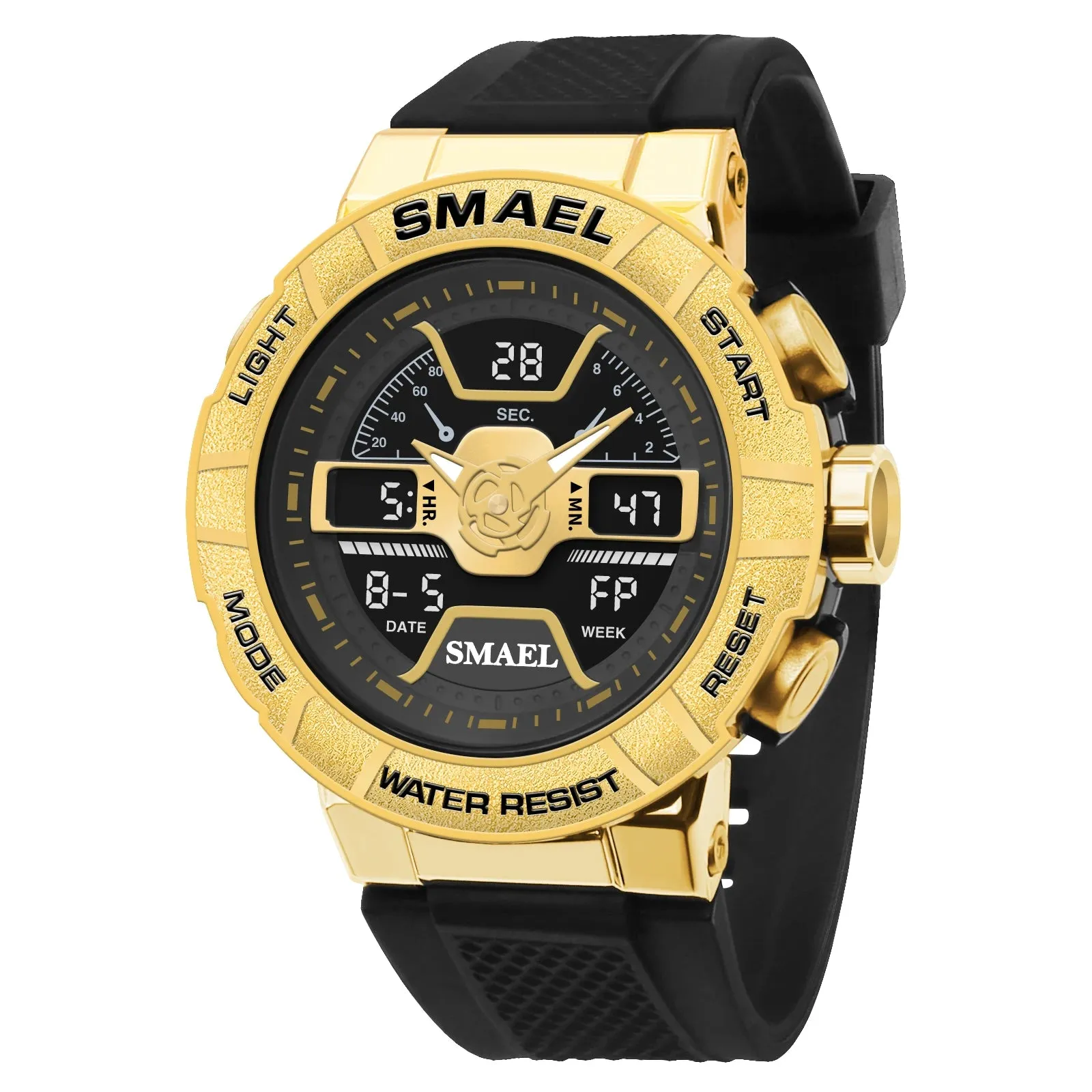 Men Watches 50m Waterproof Sports Quartz SMAEL Luxury Man Watch Brands Stopwatch LED Back Light 8067 Male Clock Wristwatches