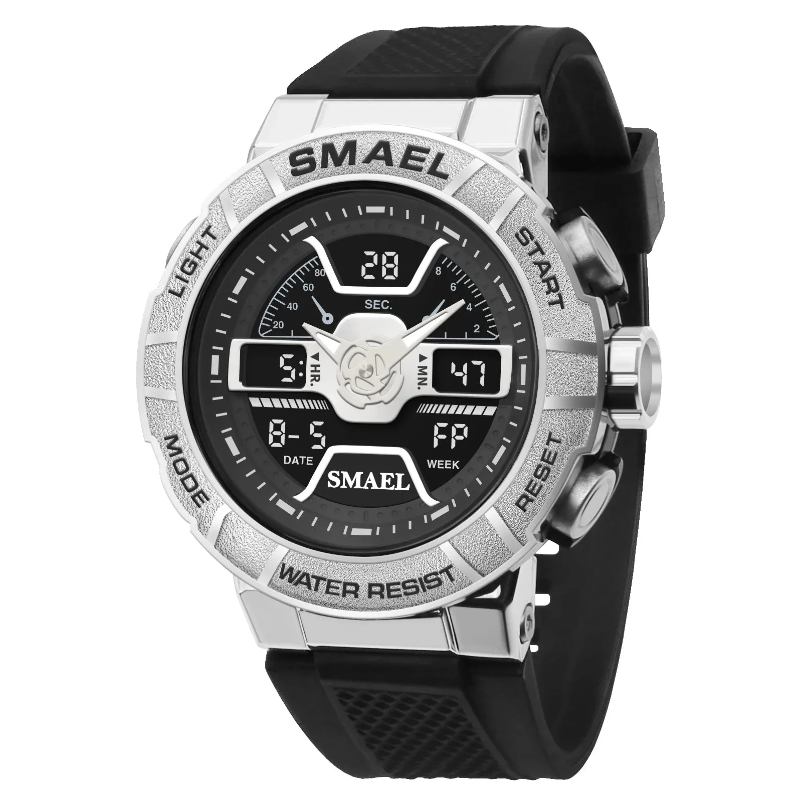 Men Watches 50m Waterproof Sports Quartz SMAEL Luxury Man Watch Brands Stopwatch LED Back Light 8067 Male Clock Wristwatches