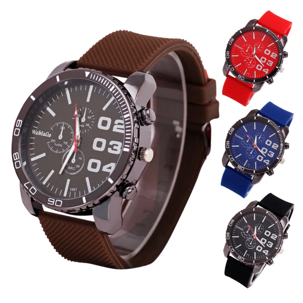 Men Wristwatch Sports Mens Army Military Watches Brand Male Clock Rubber Strap Outdoor Watch for Men Gift Relogio Masculino