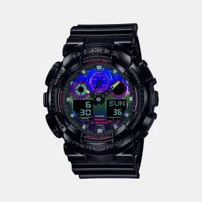 Men's Black Analog-Digital Resin Watch G1365 - GA-100RGB-1ADR