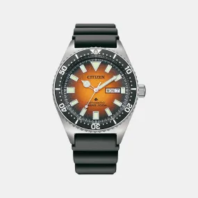 Men's Orange Analog Stainless Steel Watch NY0120-01Z