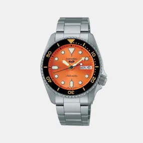 New 5 sports Men's Orange Automatic Stainless steel Watch SRPK35K1