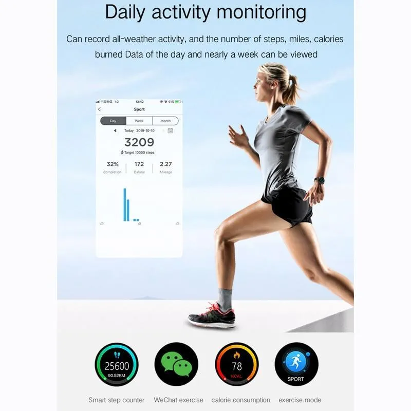 Newt Heart Rate Bracelet Fitness Tracker Waterproof Digital Wrist Smart Watch For iOS Androids