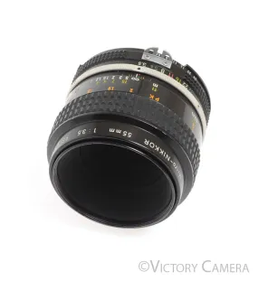 Nikon Micro-Nikkor 55mm F3.5 AI Manual Focus Macro Lens -Clean-