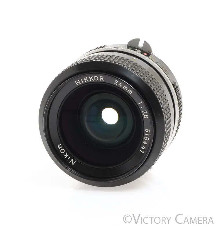 Nikon Nikkor 24mm f2.8 AI'd Wide Angle Prime Lens -Clean-