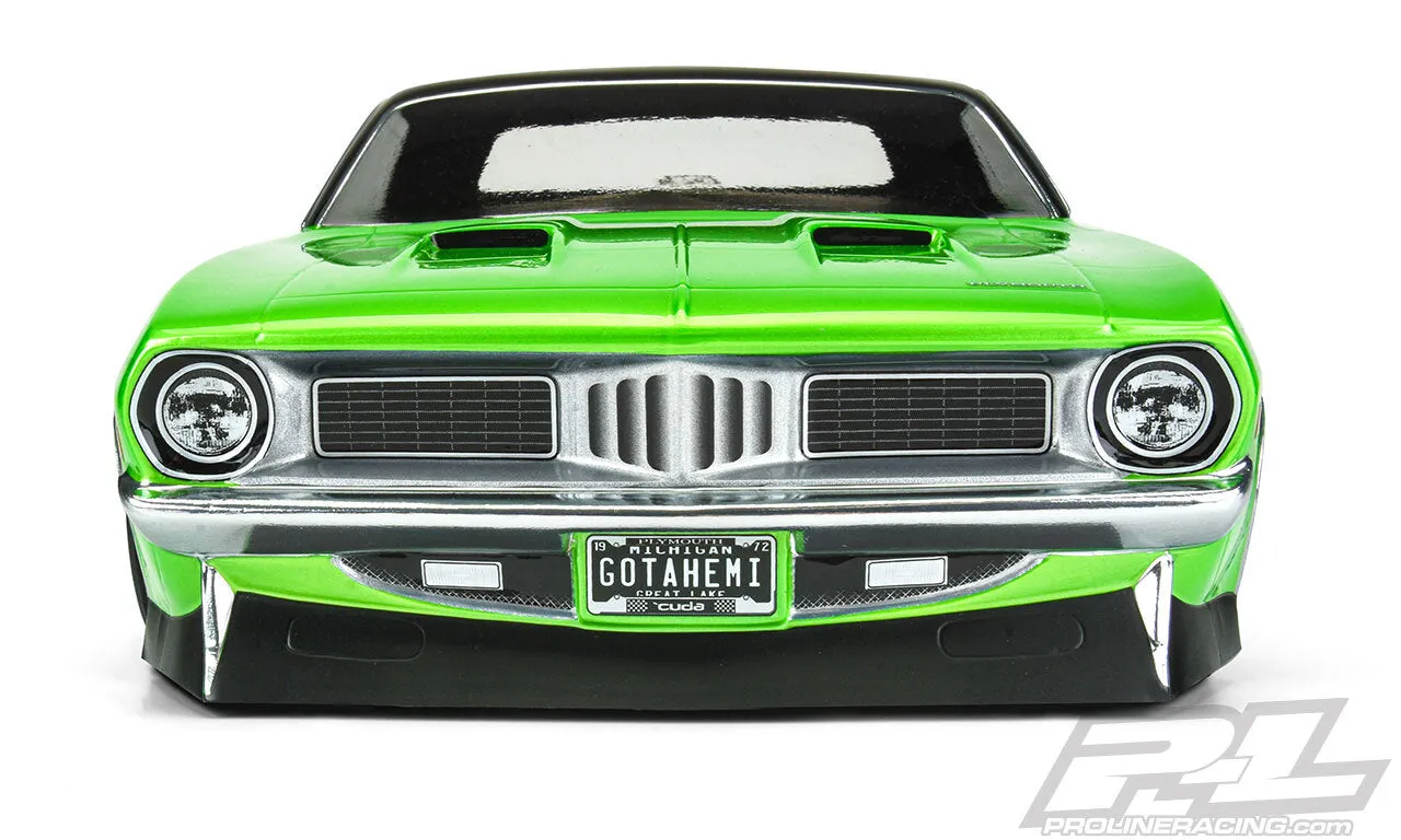 PROLINE 1972 Plymouth Barracuda Clear Body for Slash® 2wd Drag Car & AE DR10 - PR3550-00