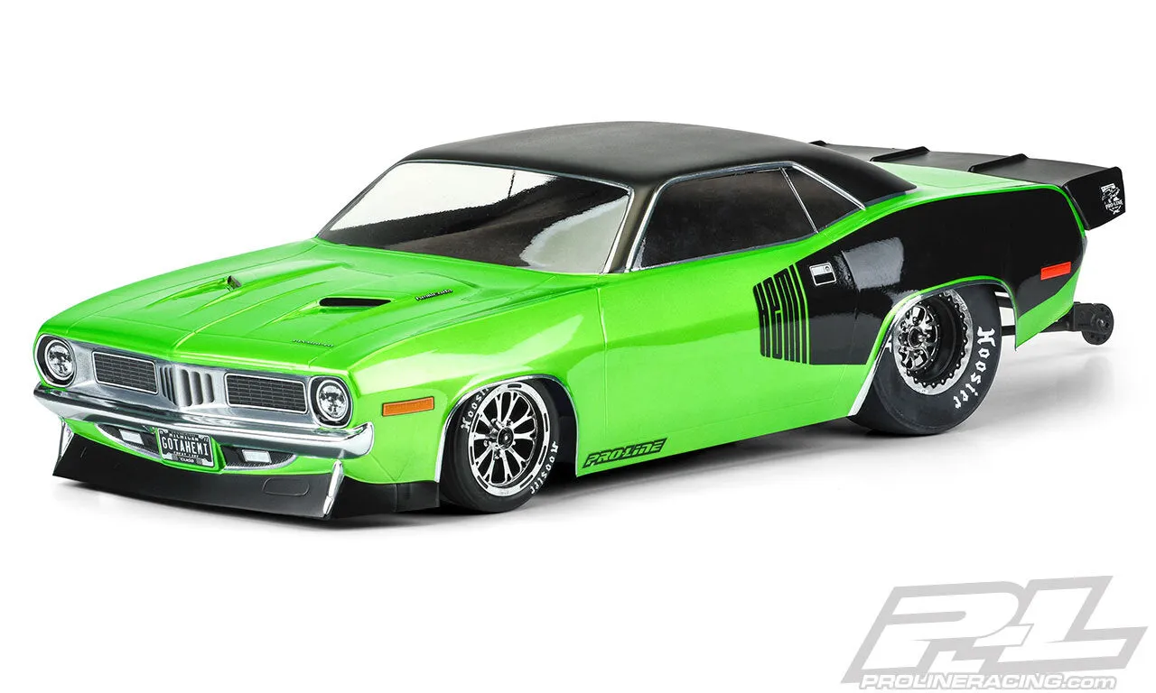 PROLINE 1972 Plymouth Barracuda Clear Body for Slash® 2wd Drag Car & AE DR10 - PR3550-00