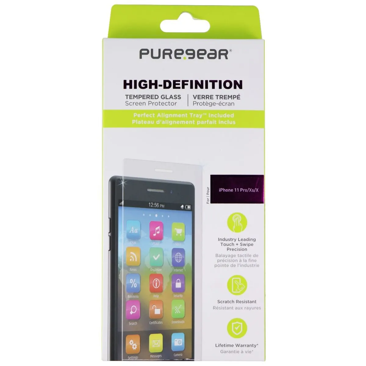 PureGear HD Clear Tempered Glass Screen Protector Apple iPhone 11 Pro / Xs & X