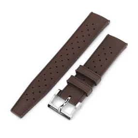 Quick Release Brown Tropical-Style Pro FKM rubber watch strap, 20mm or 22mm