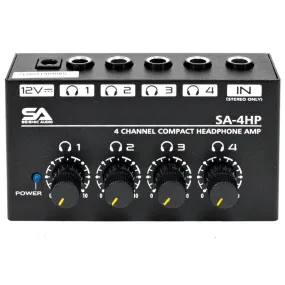 SA-4HP - 4 Channel Professional Audio Stereo Headphone Amplifier