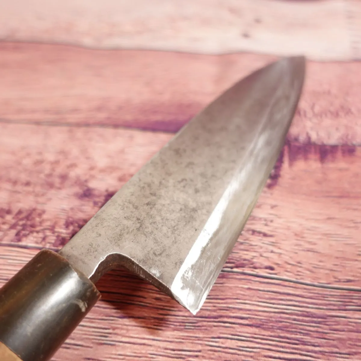 Sakai Ichimonji Mitsuhide Ai-Deba Knife, Sharpened, Water Buffalo Horn Handle, Single-edged, Filleting Knife, Japanese style Chef’s Knife, Steel