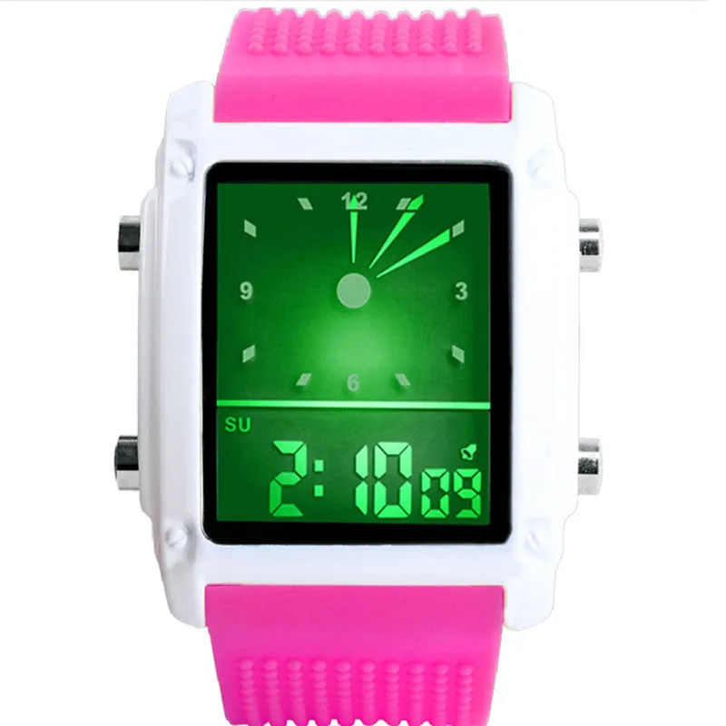 Skmei Fashion Men Sports Watches Dual Time Digital Quartz 30m Waterproof LED Colorful backlight Casual Dress Wrist watch