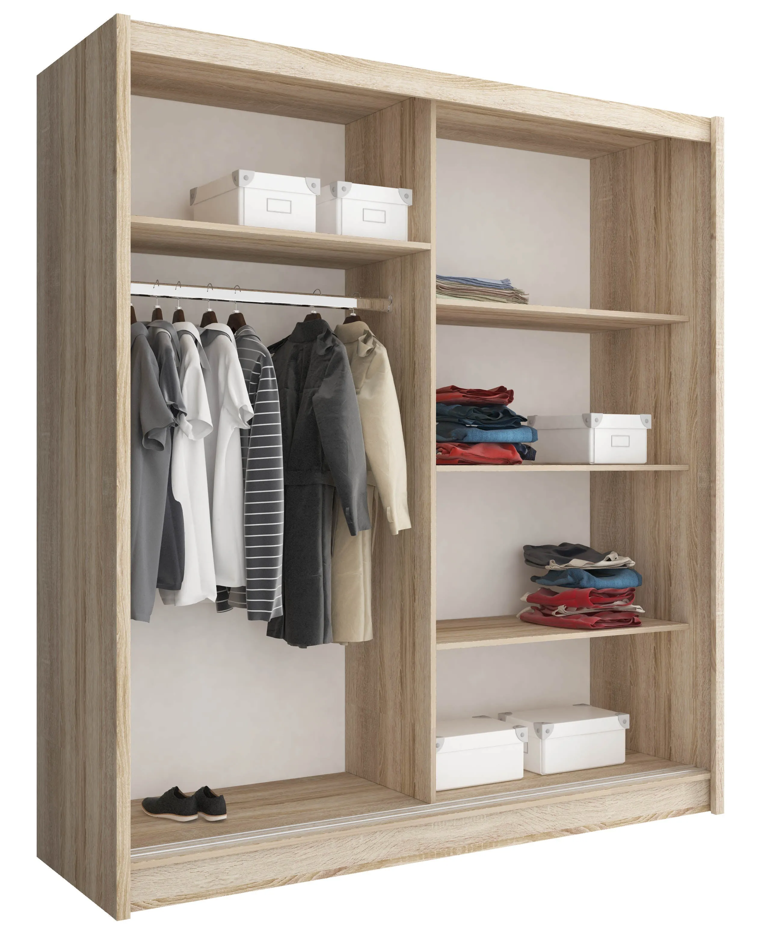 SLIDING DOOR WARDROBE MAJA II 180CM SONOMA