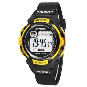 SYNOKE 99569 Luminous Waterproof Children Electronic Watch - Yellow