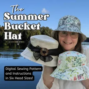 The Summer Bucket Sun Hat, sewing pattern and instructions, digital format