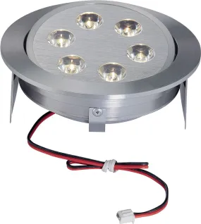 Tiro 6 Light Led Downlight In Brushed Aluminum