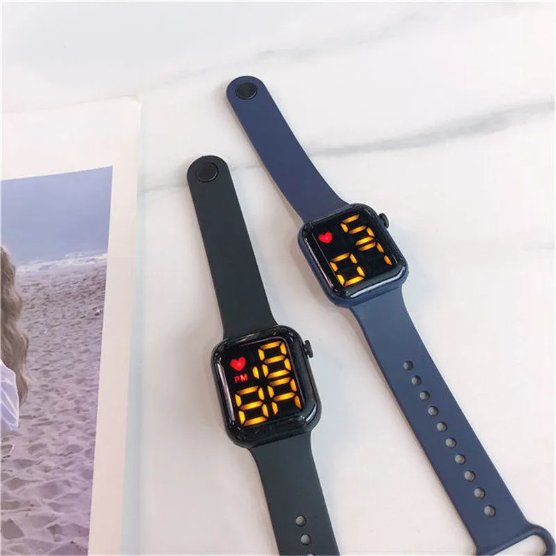 Toddler / Kid LED Watch Digital Smart Square Electronic Watch (With packing box)