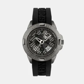 Touchdown Men Black Analog Silicon Watch PSFBA0823