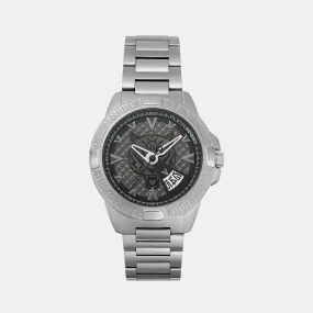 Touchdown Men Black Analog Stainless Steel Watch PSFBA0923