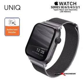 UNIQ Dante Stainless Steel Strap for Apple Watch Series 7 - 6 - 5 - 4 - 3 - 2 - 1 ( 41mm - 40mm - 38mm ) - Graphite