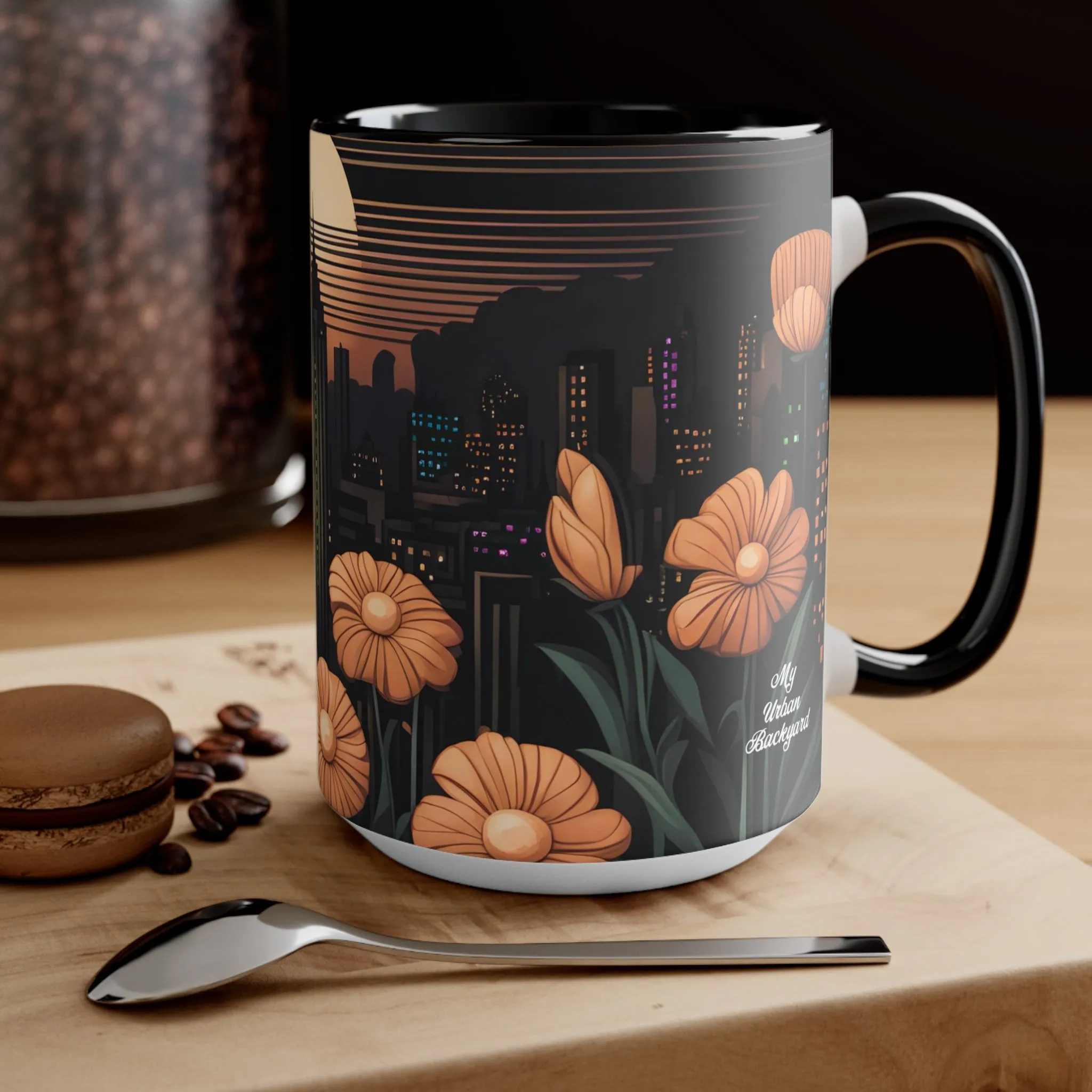 Urban Sunset, Ceramic Mug - Perfect for Coffee, Tea, and More!