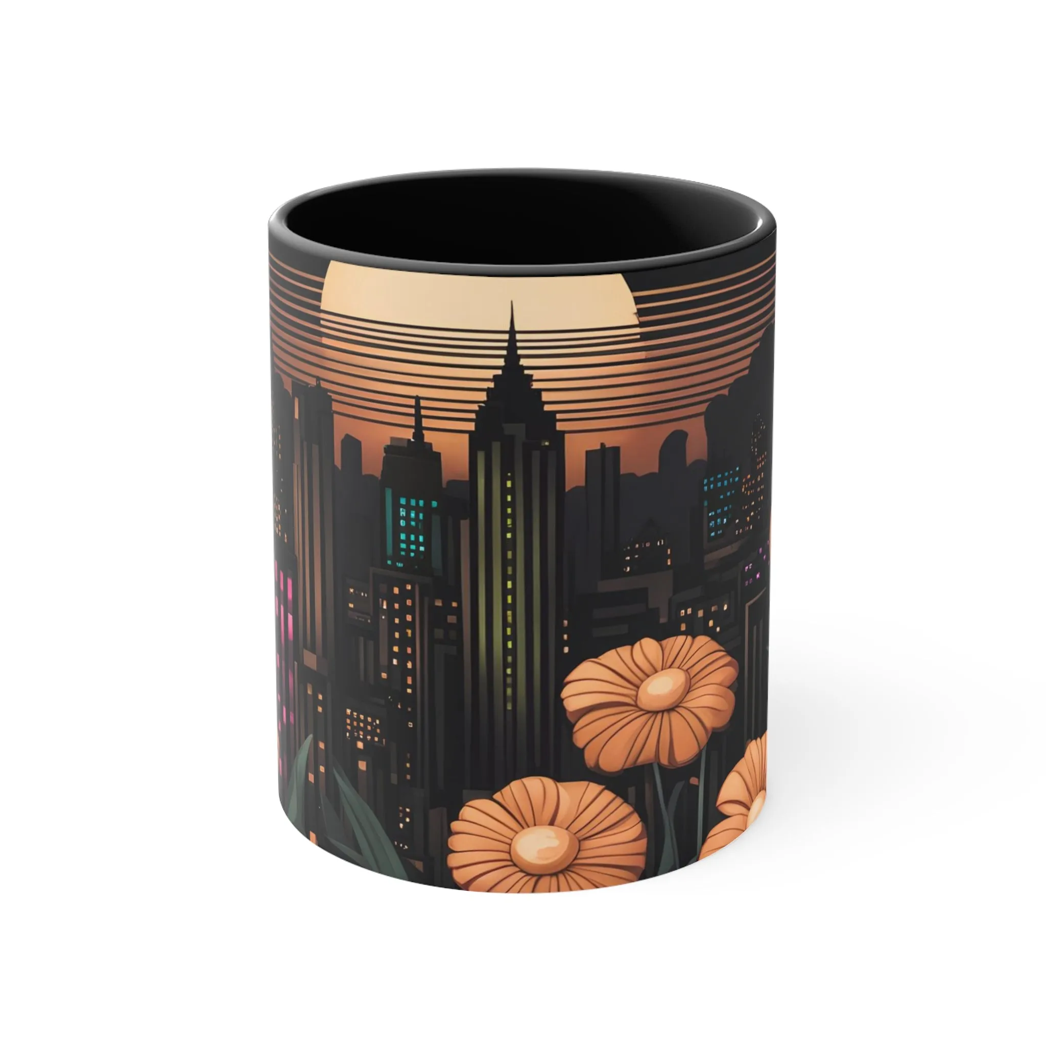 Urban Sunset, Ceramic Mug - Perfect for Coffee, Tea, and More!