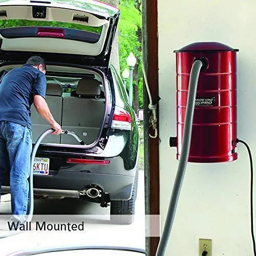 VacuMaid GV50R Wall Mounted Garage and Car Vacuum with 50 ft Hose and Tools