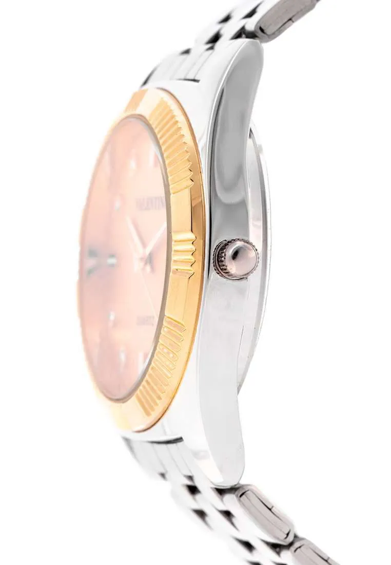 Valentino 20122249-GOLD DIAL Silver Watch for Men