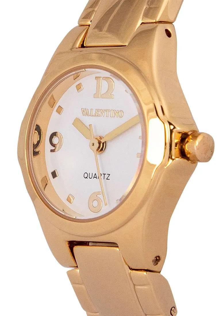 Valentino 20122307-WHITE DIAL Gold Stainless Steel Watch for Women