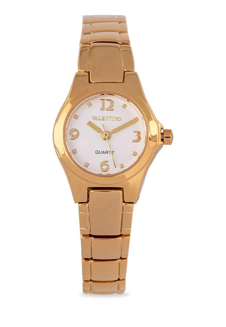 Valentino 20122307-WHITE DIAL Gold Stainless Steel Watch for Women