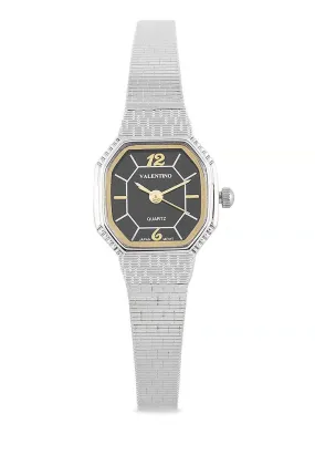 Valentino 20122329-BLACK DIAL Silver Watch for Women