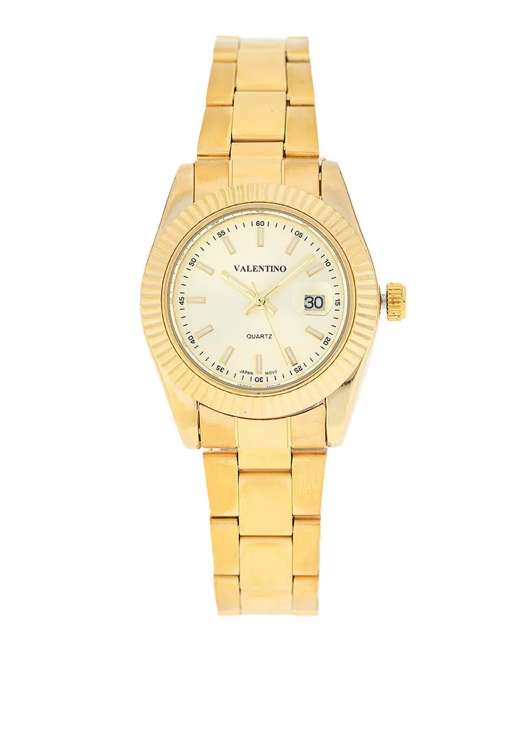 Valentino 20122467-GOLD - GOLD DIAL Stainless Steel Strap Analog Watch for Women