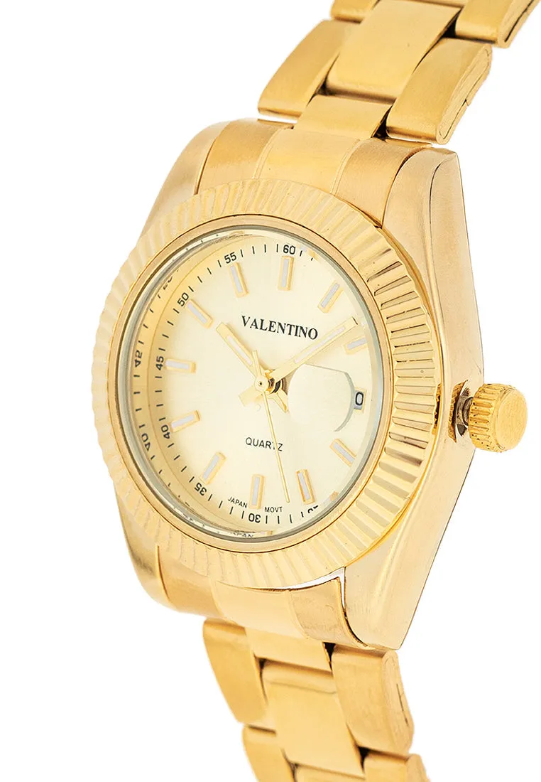 Valentino 20122467-GOLD - GOLD DIAL Stainless Steel Strap Analog Watch for Women