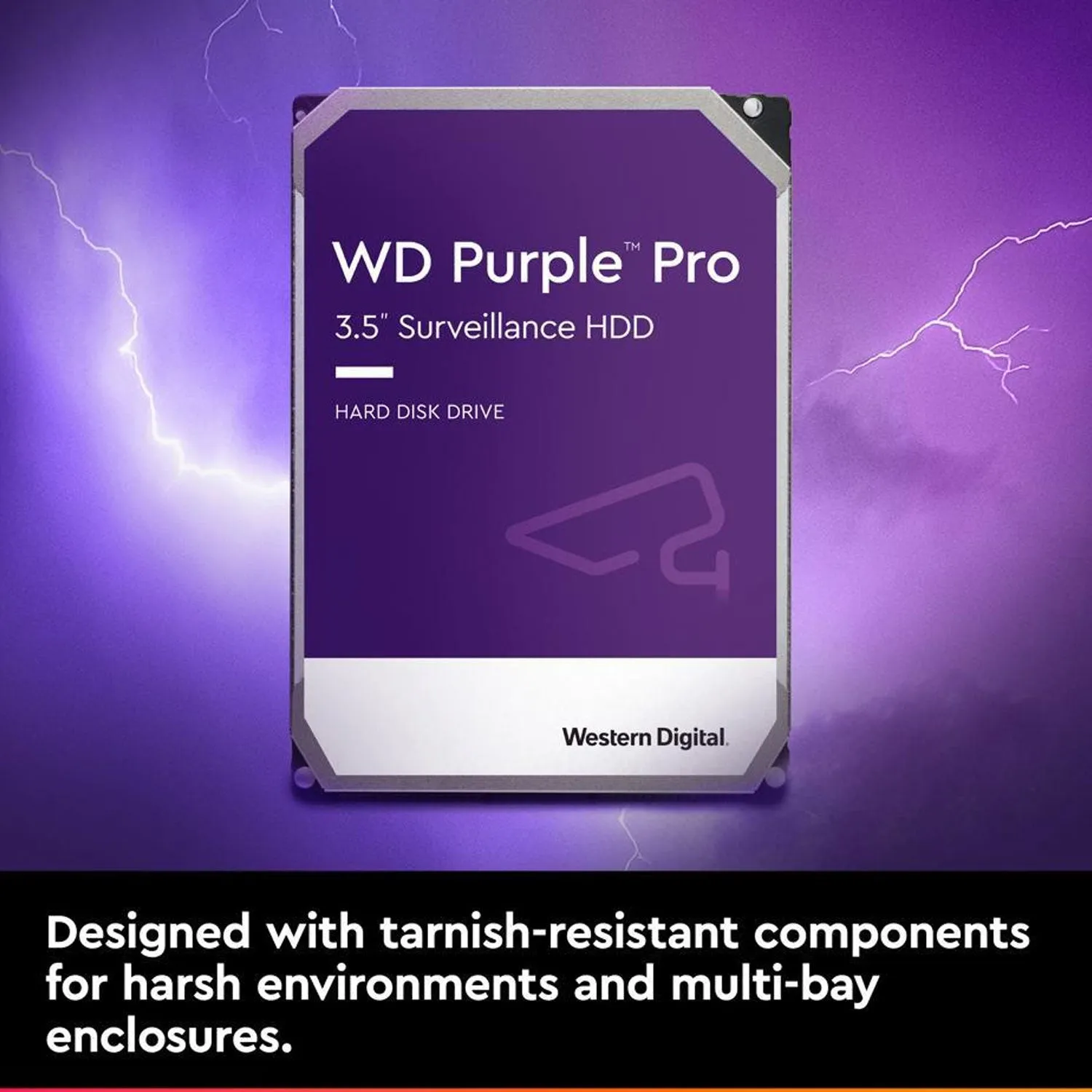 WD Purple Pro WD221PURP 22TB 7200 RPM 512MB Cache SATA 6.0Gb/s 3.5" Internal Hard Drive