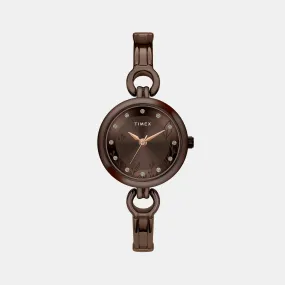 Women's Brown Analog Stainless Steel Watch TWEL11438