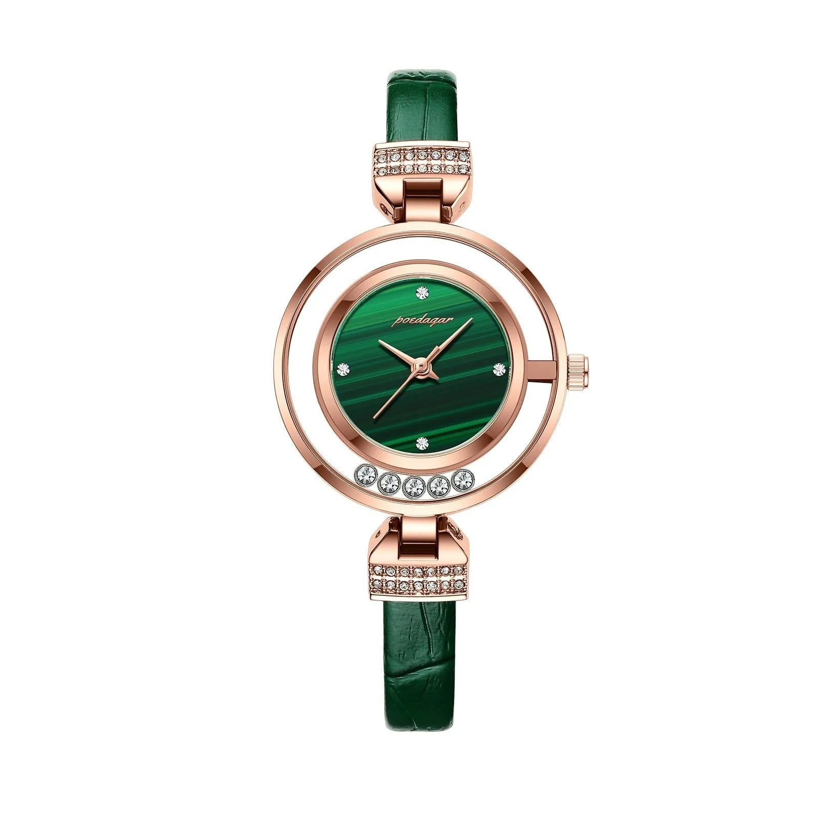 Women's Fashionable and Elegant Dress, Leather Analog Quartz Luxury Watch