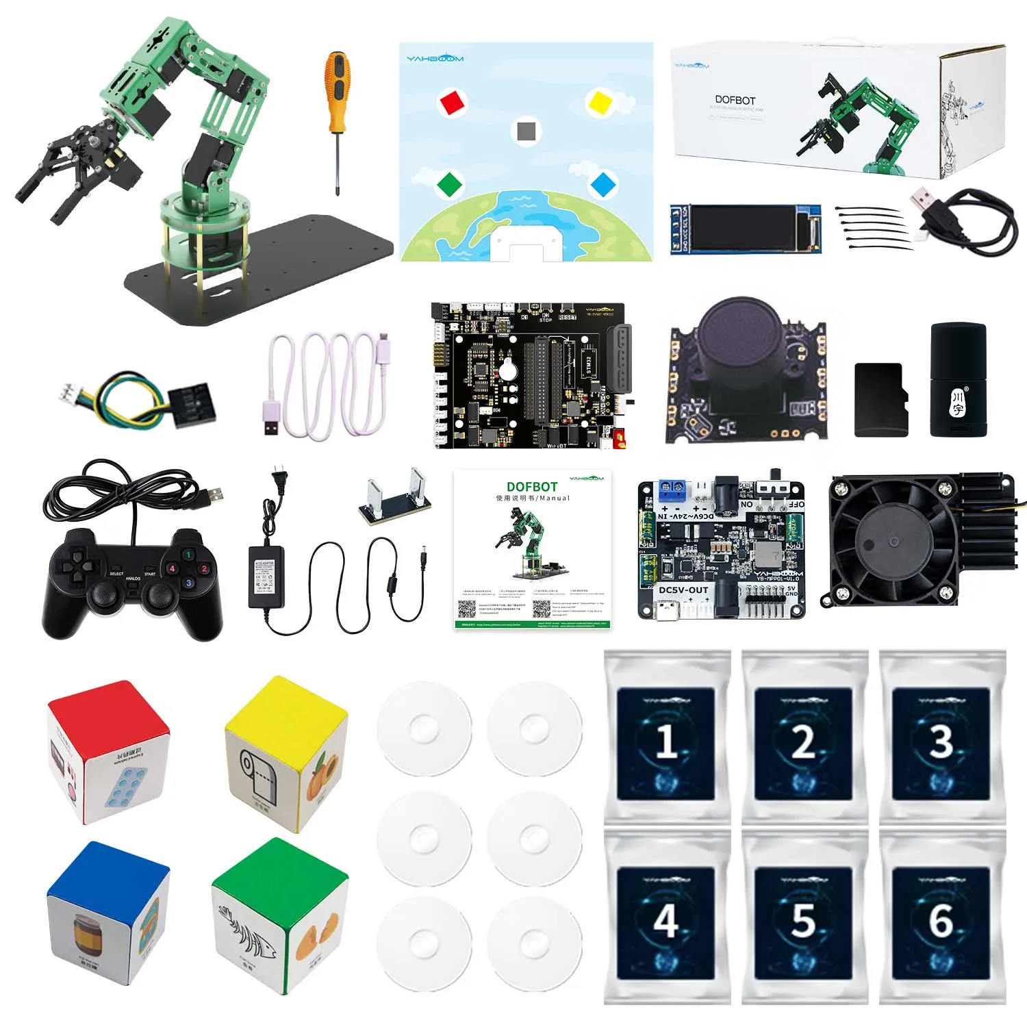 Yahboom DOFBOT AI Vision Robotic Arm with ROS Python programming for Raspberry Pi 5